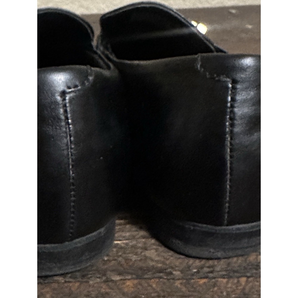 Steve Madden Ryann Women's 9 M Loafers Black Leather Gold Chain Bit Preppy - Picture 11 of 15